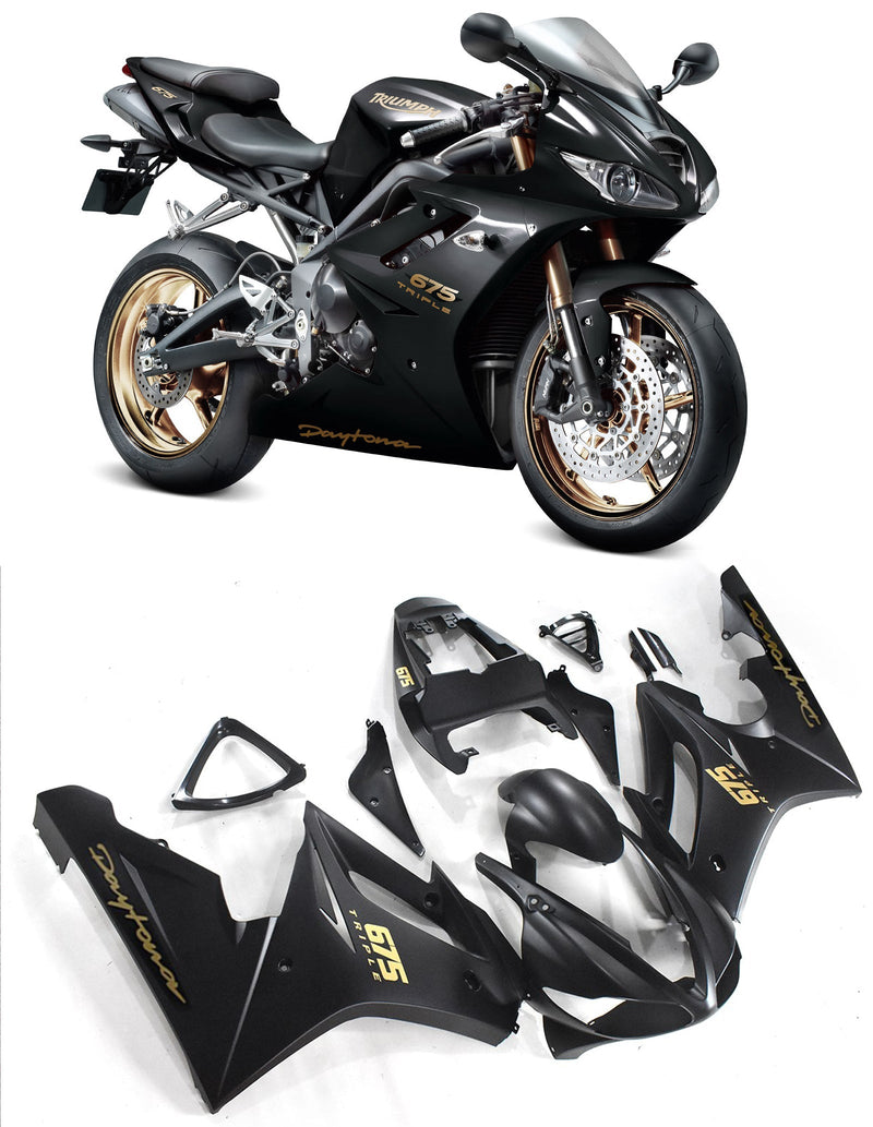 Owiewki 2009-2012 Triumph Daytona 675 Black Daytona Generic