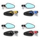 Universal Motorcycle Moto 7/8 22mm Handle Bar End Rearview Side Mirrors
