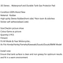 Gás protetor de almofada de tanque de borracha 3D para Honda/Harley/Yamaha/Kawasaki/Suzuki genérico