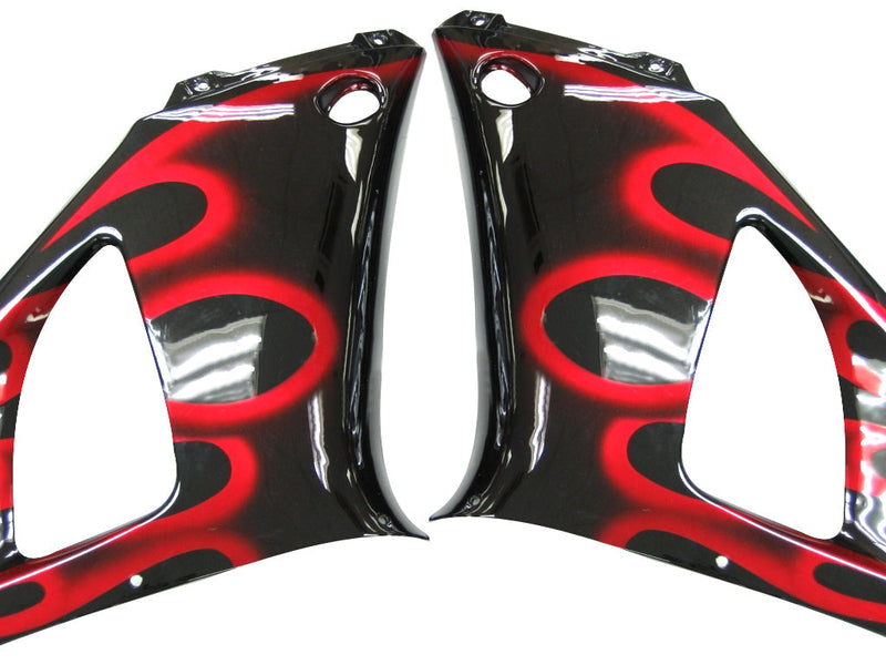 Owiewki 2000-2001 Yamaha YZF-R1 Black & Red Flame R1 Generic