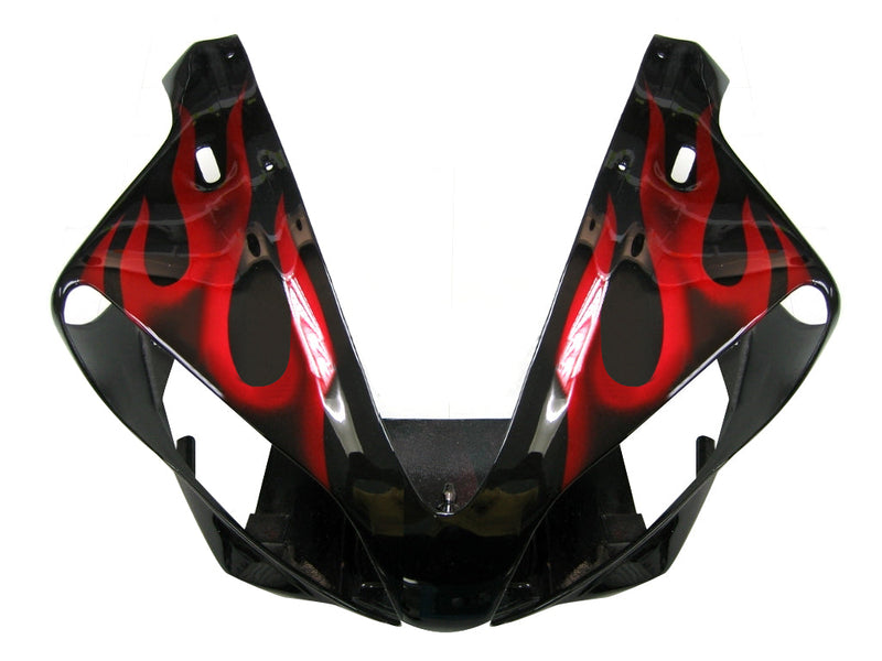 Carenagens 2000-2001 Yamaha YZF-R1 Black &amp; Red Flame R1 Racing Generic