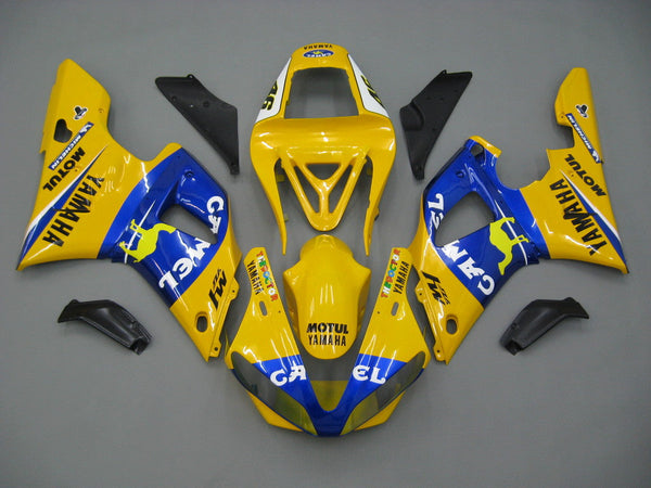 Owiewki 2000-2001 Yamaha YZF-R1 Żółty Niebieski Nr 46 Camel Racing Generic