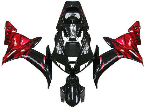 Fairings 2002-2003 Yamaha YZF-R1 Svart Röd Tribal R1 Racing Generic