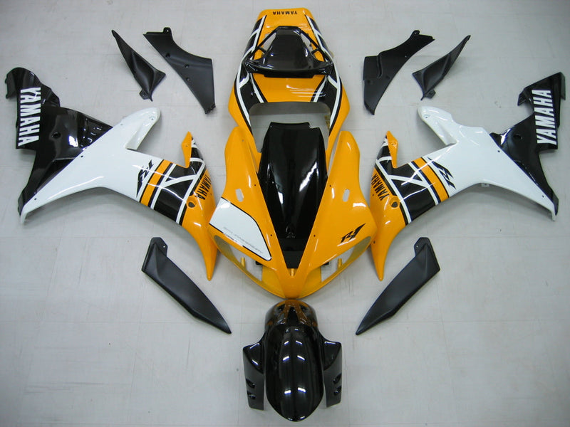 Carenagens 2002-2003 Yamaha YZF-R1 Amarelo Branco Preto R1 Genérico