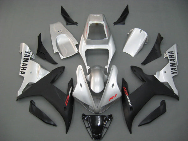 Fairings 2002-2003 Yamaha YZF-R1 Silver Svart R1 Racing Generic