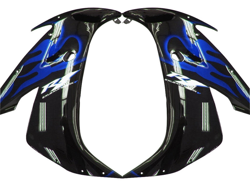 Carenagens 2004-2006 Yamaha YZF-R1 Black &amp; Blue Flame R1 Racing Generic