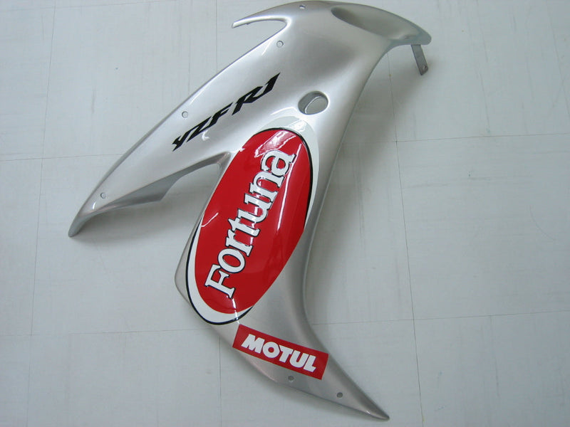 Fairings 2004-2006 Yamaha YZF-R1 Red Silver Fortuna R1 Racing Generic