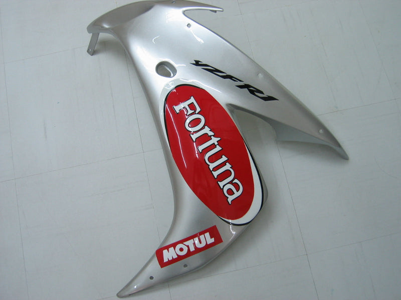 Fairings 2004-2006 Yamaha YZF-R1 Red Silver Fortuna R1 Racing Generic