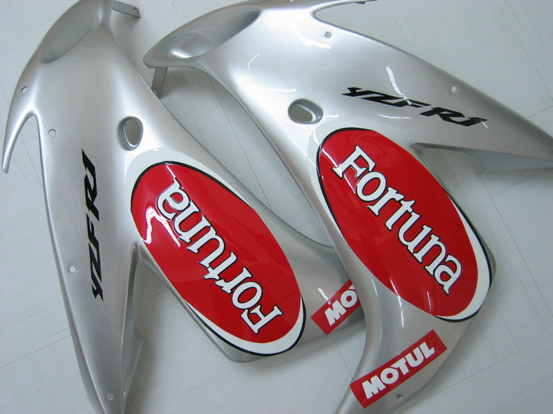 Fairings 2004-2006 Yamaha YZF-R1 Red Silver Fortuna R1 Racing Generic