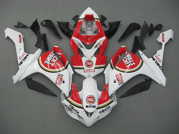 Fairings 2007-2008 Yamaha YZF-R1 Hvit Rød Lucky Strike Generisk