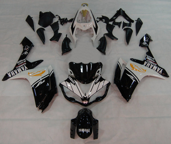 Fairings 2007-2008 Yamaha YZF-R1 Svart Vit R1 Racing Generic