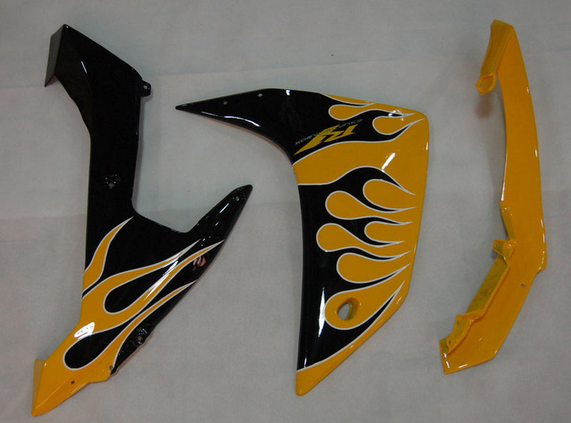 Fairings 2007-2008 Yamaha YZF-R1 Yellow & Black Flame R1 Racing Generic