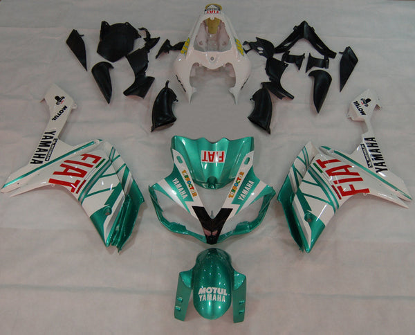 Verkleidungen 2007-2008 Yamaha YZF-R1 Grün Smaragd Weiß FIAT Racing Generic