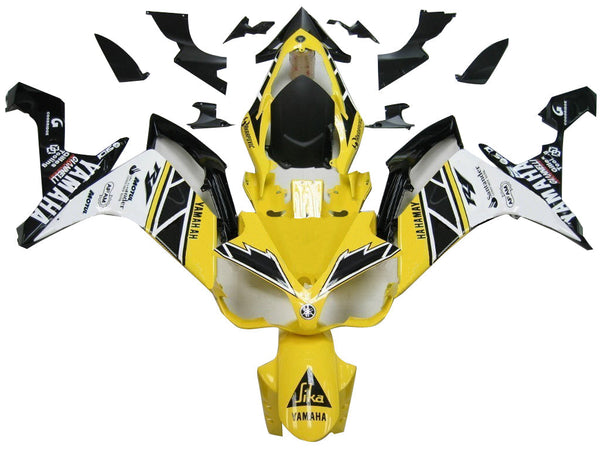 Fairings 2007-2008 Yamaha YZF-R1 Gul Hvit Svart R1 Generisk