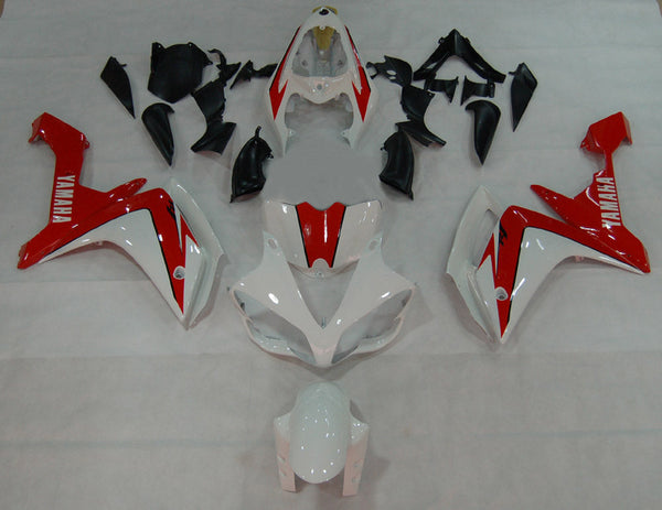 Carenagens 2007-2008 Yamaha YZF-R1 branco e vermelho R1 Racing genérico