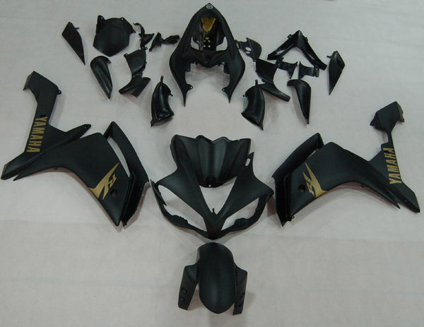 Fairings 2007-2008 Yamaha YZF-R1 Black Matt & Gold R1 Generic