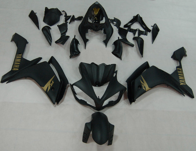 Carenados 2007-2008 Yamaha YZF-R1 Negro Mate y Oro R1 Genérico