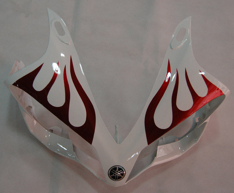 Carenados 2007-2008 Yamaha YZF-R1 Blanco y Rojo Oscuro Flame R1 Genérico