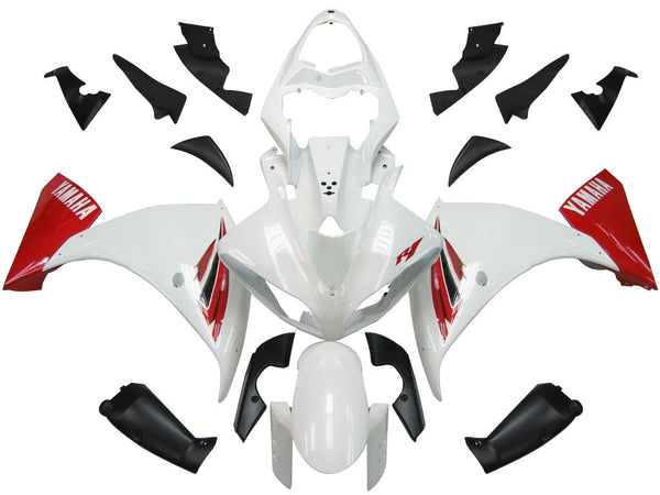 Fairings 2009-2011 Yamaha YZF-R1 Hvit Rød R1 Generisk