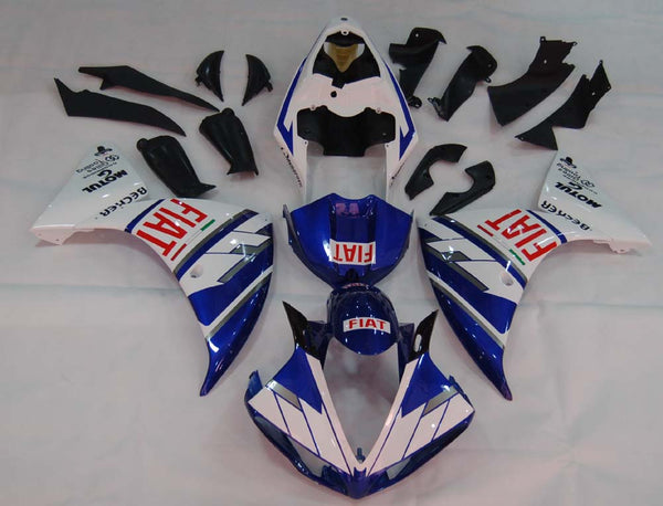 Fairings 2009-2011 Yamaha YZF-R1 Vit Blå FIAT R1 Racing Generic