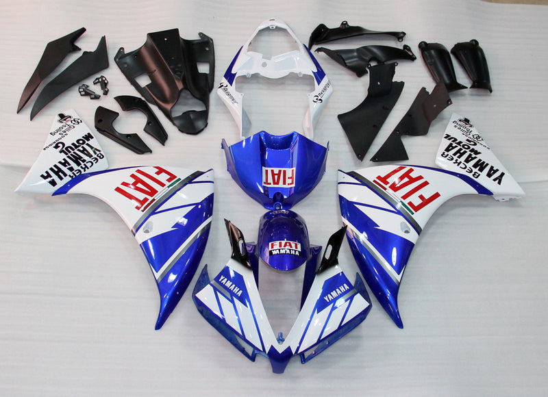 Carenagens Plástico 2012-2014 Yamaha YZF R1 Azul Branco FIAT Racing Genérico