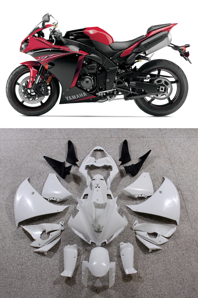 Fairings Plastic 2012-2014 Yamaha YZF R1 Röd Svart R1 Racing Generisk