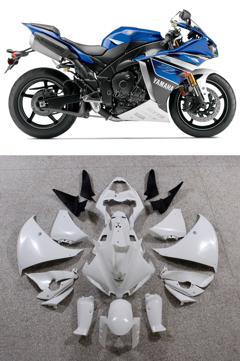 Plastic Fairings 2012-2014 Yamaha YZF R1 Blå Svart R1 Generisk