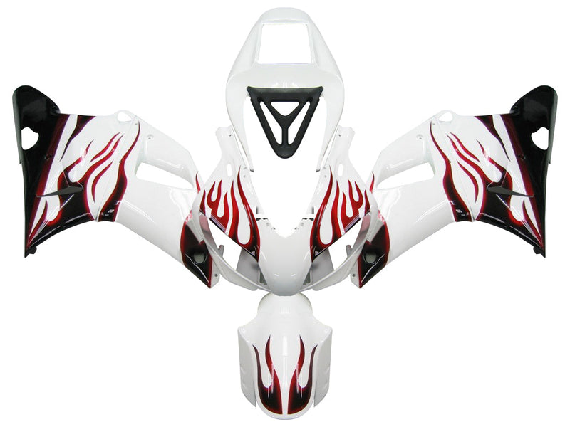 Carenagens 1998-1999 Yamaha YZF-R1 White &amp; Red Flame R1 Racing Generic