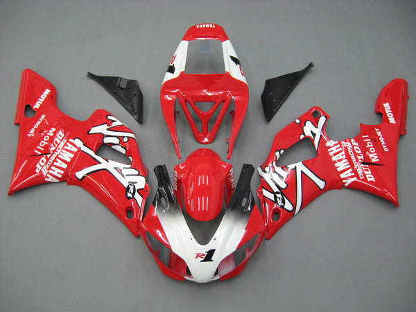 Carenados 1998-1999 Yamaha YZF-R1 Rojo Blanco Virgen R1 Genérico