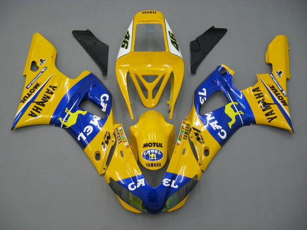 Carenagens 1998-1999 Yamaha YZF-R1 Amarelo Azul #46 Camel Racing Generic