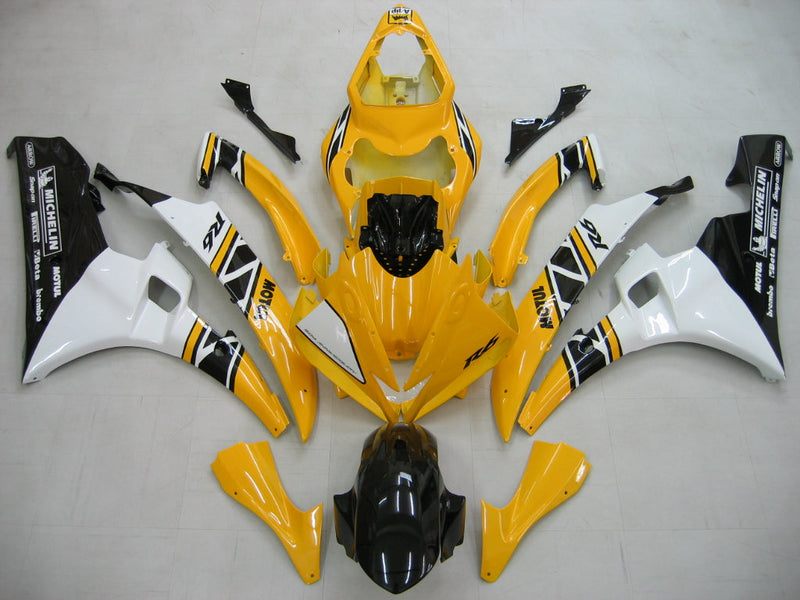 Carenados 2006-2007 Yamaha YZF-R6 Amarillo Blanco Negro Motul R6 Genérico