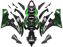 Fairings 2006-2007 Yamaha YZF-R6 Black & Green Flame R6 Racing Generisk