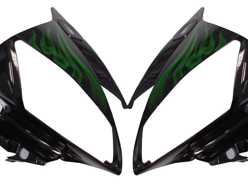 Kotelot 2006-2007 Yamaha YZF-R6 Black & Green Flame R6 Generic