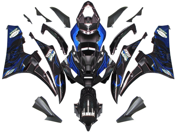 Fairings 2006-2007 Yamaha YZF-R6 Black & Blue Flame R6 Generic