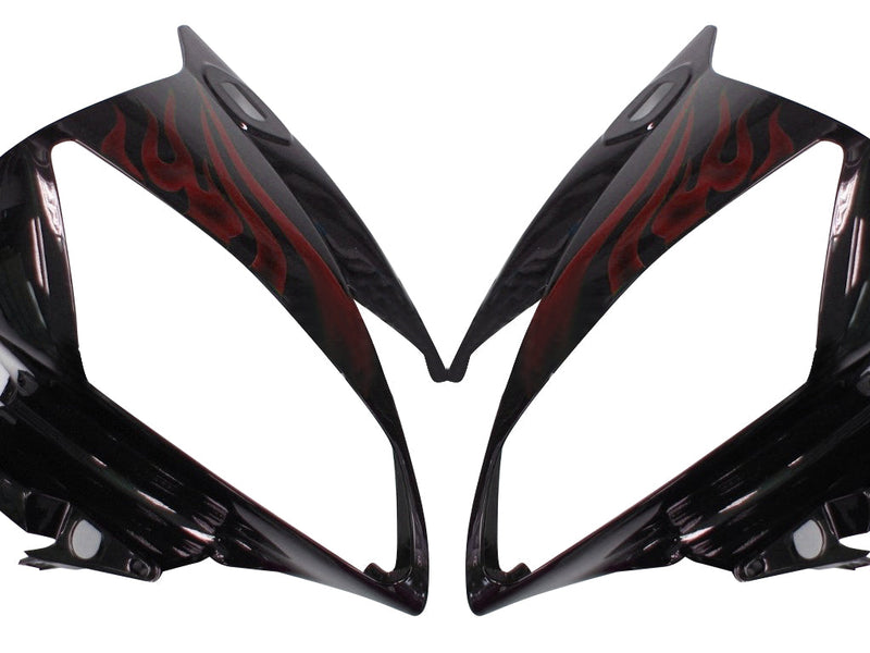 Carenagens 2006-2007 Yamaha YZF-R6 Preto e Vermelho Flame R6 Genérico