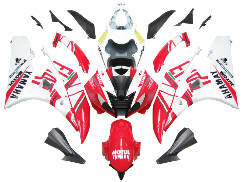 Fairings 2006-2007 Yamaha YZF-R6 Vit Röd Nr 46 FIAT R6 Racing Generic