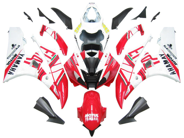 Fairings 2006-2007 Yamaha YZF-R6 Vit Röd #46 FIAT R6 Generic