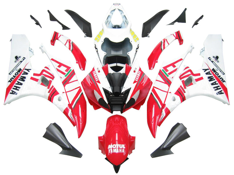 Owiewki 2006-2007 Yamaha YZF-R6 Biało-Czerwone