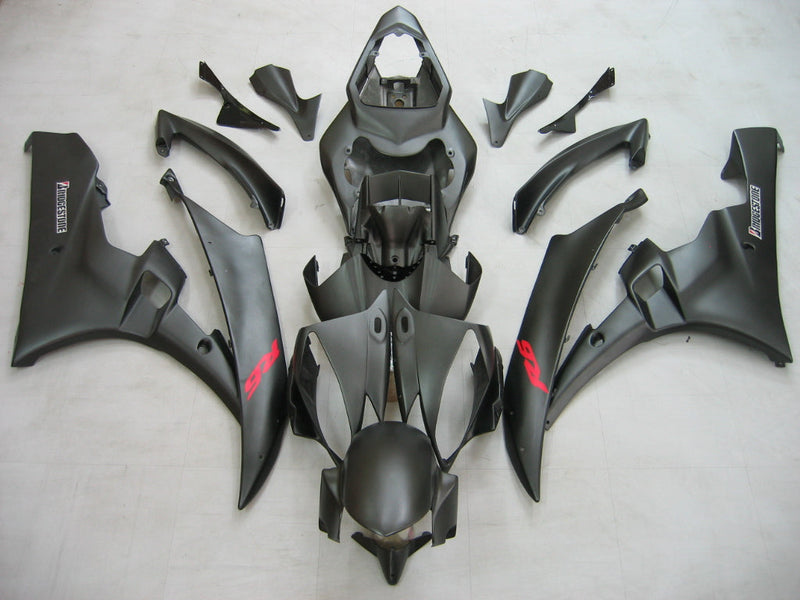 Fairings 2006-2007 Yamaha YZF-R6 Svart Matt Bridgestone R6 Generisk