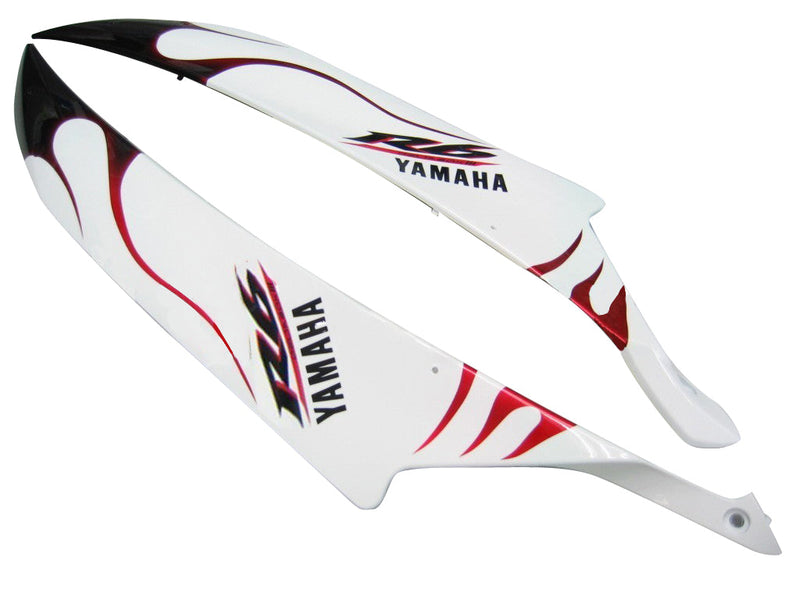 Carenados 2006-2007 Yamaha YZF-R6 Blanco y Rojo Flame R6 Genérico