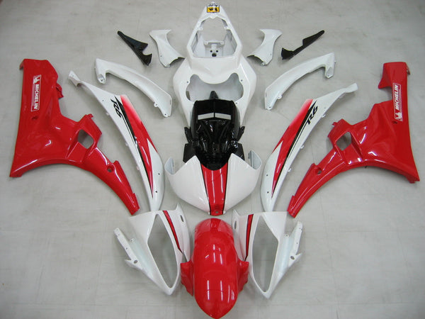 Carenagens 2006-2007 Yamaha YZF-R6 Branco Vermelho Michelin R6 Racing Genérico