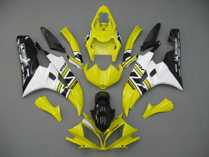 Carenados 2006-2007 Yamaha YZF-R6 Amarillo Blanco Negro R6 Genérico