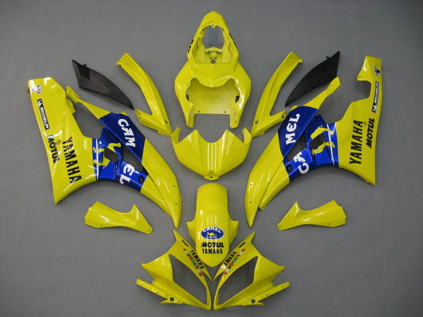 Carenagens 2006-2007 Yamaha YZF-R6 Amarelo Azul #46 Camel R6 Racing Generic