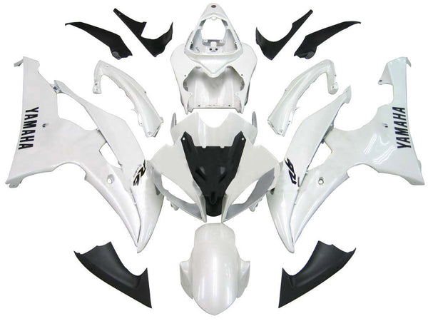 Owiewki 2008-2016 Yamaha YZF-R6 White R6 Racing Generic