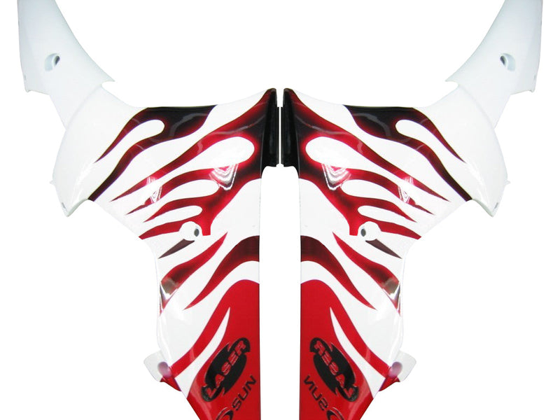 Fairings 2008-2016 Yamaha YZF-R6 White & Red Flame R6 Generic