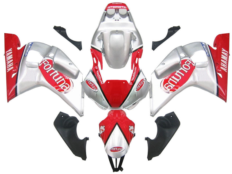 Fairings 1998-2002 Yamaha YZF-R6 Sølvrød Fortuna R6 Racing Generisk