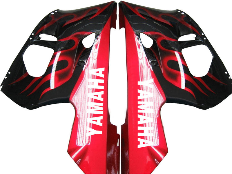 Fairings 1998-2002 Yamaha YZF-R6 Black & Red Flame R6 Racing Generic