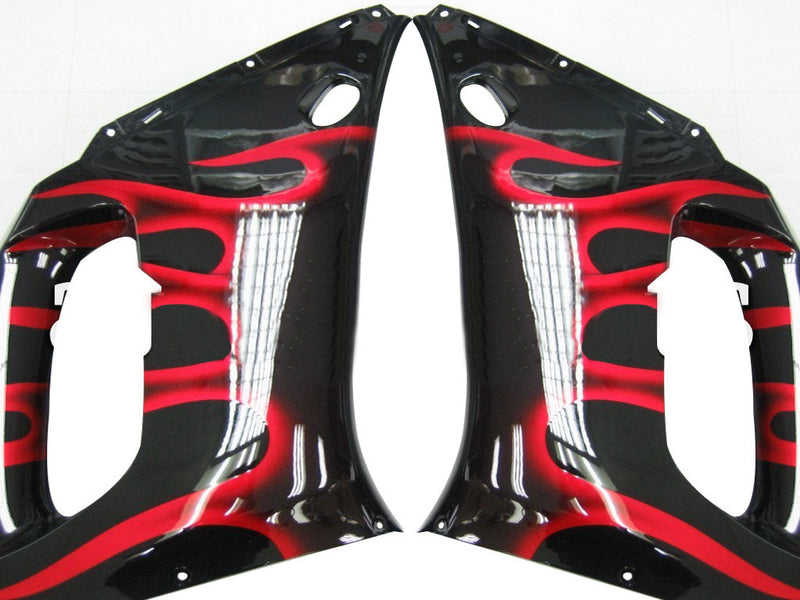 Verkleidungen 1998–2002 Yamaha YZF-R6 Black &amp; Red Flame R6 Racing Generic