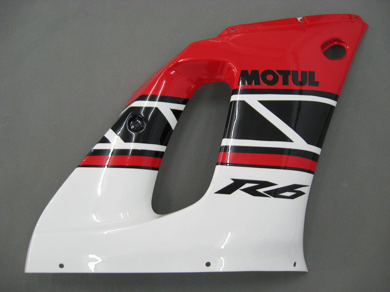 Carenagens 1998-2002 Yamaha YZF-R6 Vermelho Branco Preto R6 Racing Genérico