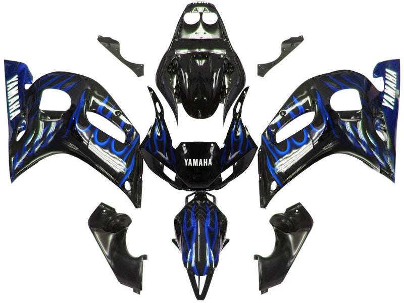 Fairings 1998-2002 Yamaha YZF-R6 Black & Blue Flame R6 Generic